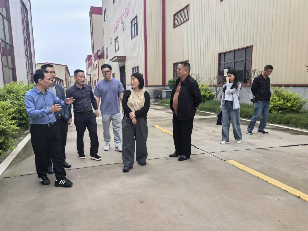 屈原管理区赵婷区长来我公司调研稻秸秆综合利用工作
